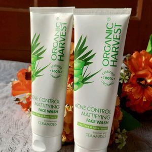 Combo Of 2 Organic Harvest Acne Control Facewash