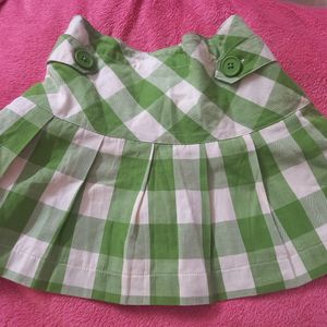 Cotton Skirt With Linning