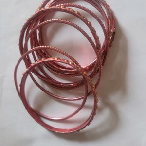 50 Coins Rani Color Bangles