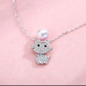 Cat Necklace 925 Sterling Silver