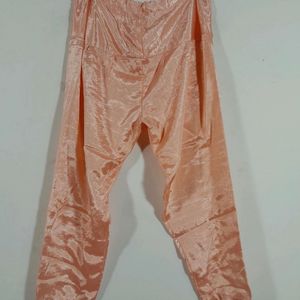 Peach Color Silk Suit Pant Dupatta Set