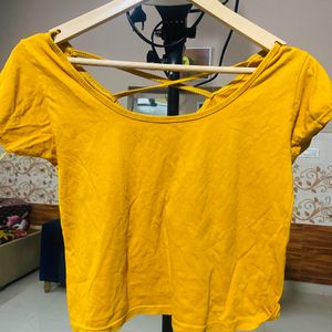 Mustard Crop Top