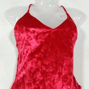 H&M Red Velvet Western Top (Women)