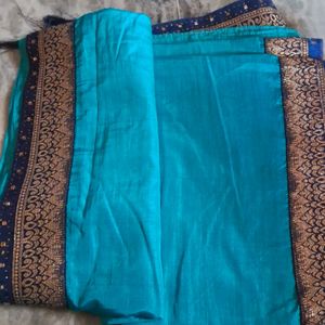 Sky Blue Stone Work Saree