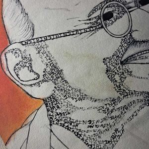 Gandhi Drawing / भारत का नाम लिख कर बन गया है 🇮🇳