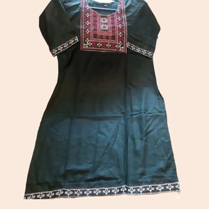 New💥Embroidery Kurta Green