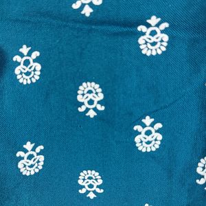 Sea Green Embroidered Kurta (Women)