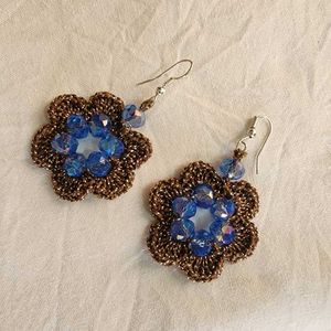 Crochet Crystal Earrings