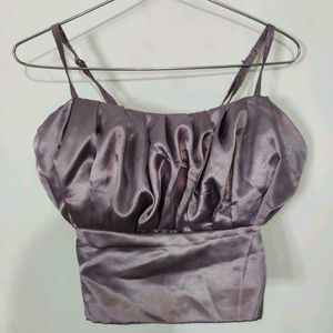 Mauve Sexy Silk Top