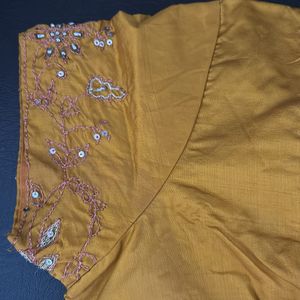 Beautiful Mustard Colour Work Blouse🤩