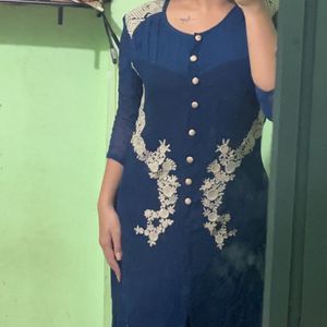 Blue Kurti (only Kurta)