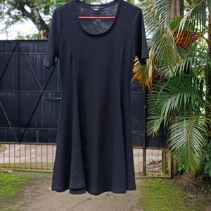 Black Mini Flared Dress