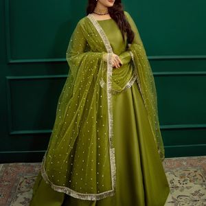 Anarkali Kurti For Mehendi Faction