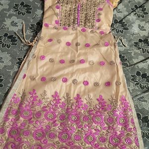 Net Lenhanga With Full Top Stitched