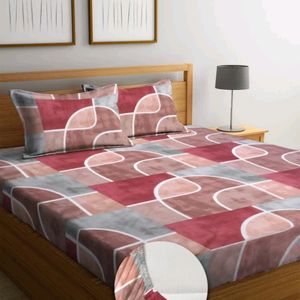 Combo Of5 Elastic Bedsheets With Pillow Cover