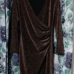 Shimmer Wrap Party Dress