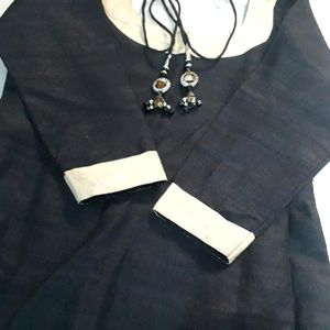 Plain Black Kurti For Women