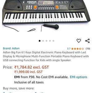 Piano With Mic Recorder