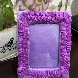 Cute Purple Photoframe With Frill Detail