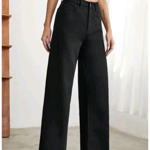 Wide Leg Black Jeans