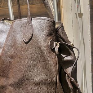 Premium Leather Brown Tote Bag