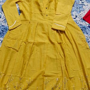 GLOBAL DESI KURTI YELLOW