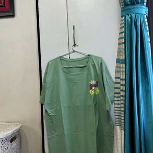 Cute Oversized Green Tshirt