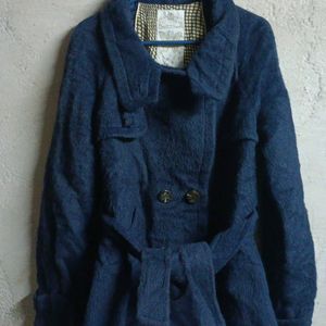 Women's Short Fur Coat Blue Jacket