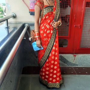 Red Colour Party Wear Saree