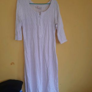 Pure White Chikankari Kurta