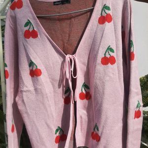 NIKKA K Pink Heart Cardigan