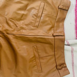 Shein Brown Leather Pant