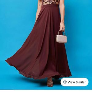 Party wear brown branded gown in size 36