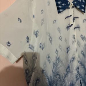 Shirt Peacock Feather Print