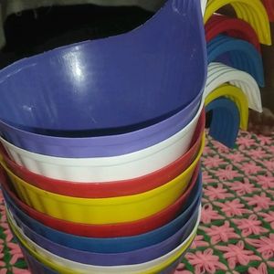 10 Multicolour Hook Hanging Pots