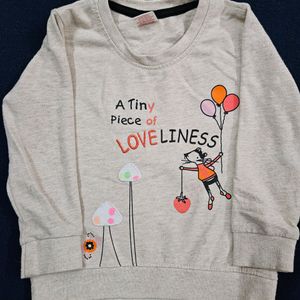 Beige Colour Sweatshirt For Kids