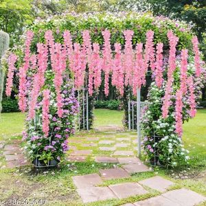 (Pack of 6- pink & White ) (43.2Ft)