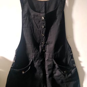 Black Dungaree Dress