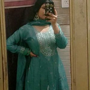 Cyan Anarkali