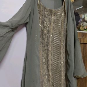 Grey Wedding Or Festive Sharara