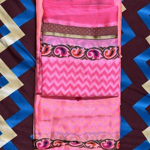 Four Sarees Combo With Blouse Pices