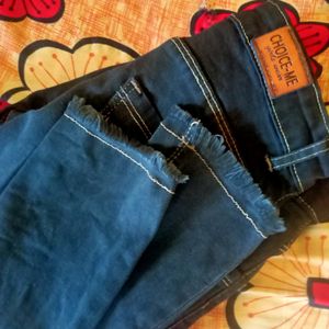 Charcoal Colur Demage Jeans