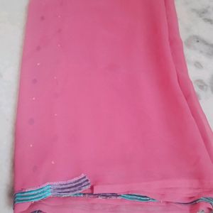 Pink Colour Saree Light Weight