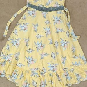 Yellow Summer Frock For Kids