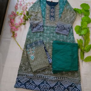 Kurti Pant With Dupatta Set