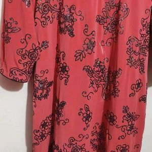 Gajri Pink Shining Winter Kurti For Girl Or Woman