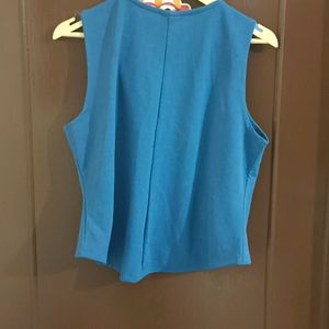 Blue Western Top