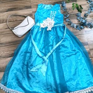 Blue Cinderella Style Long Frock