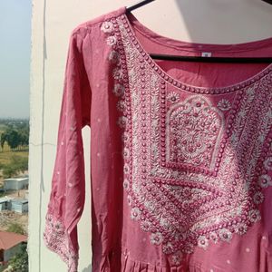 Pink Kurti Set 💗🎀