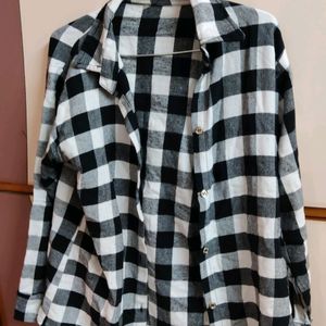 Generic Black & White Checked Shirt